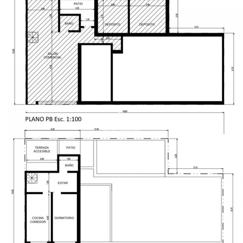 LOCAL COMERCIAL + DEPTO EN PLANTA ALTA